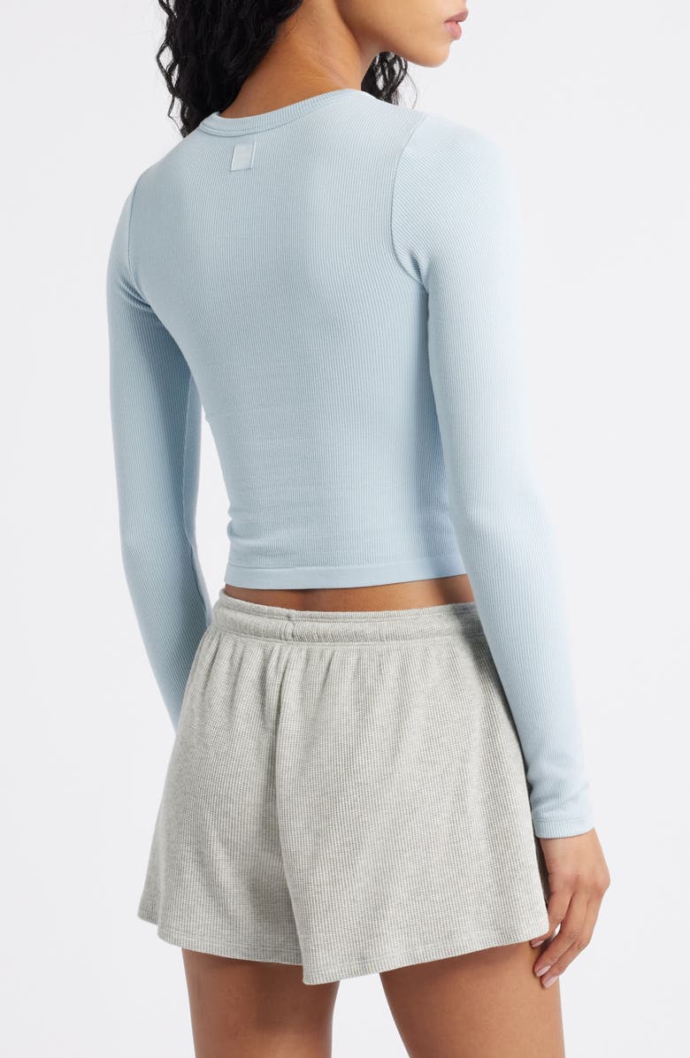 Florence by Mills Softie Seamless Long Sleeve Crop T-Shirt, Alternate, color, Powder Blue