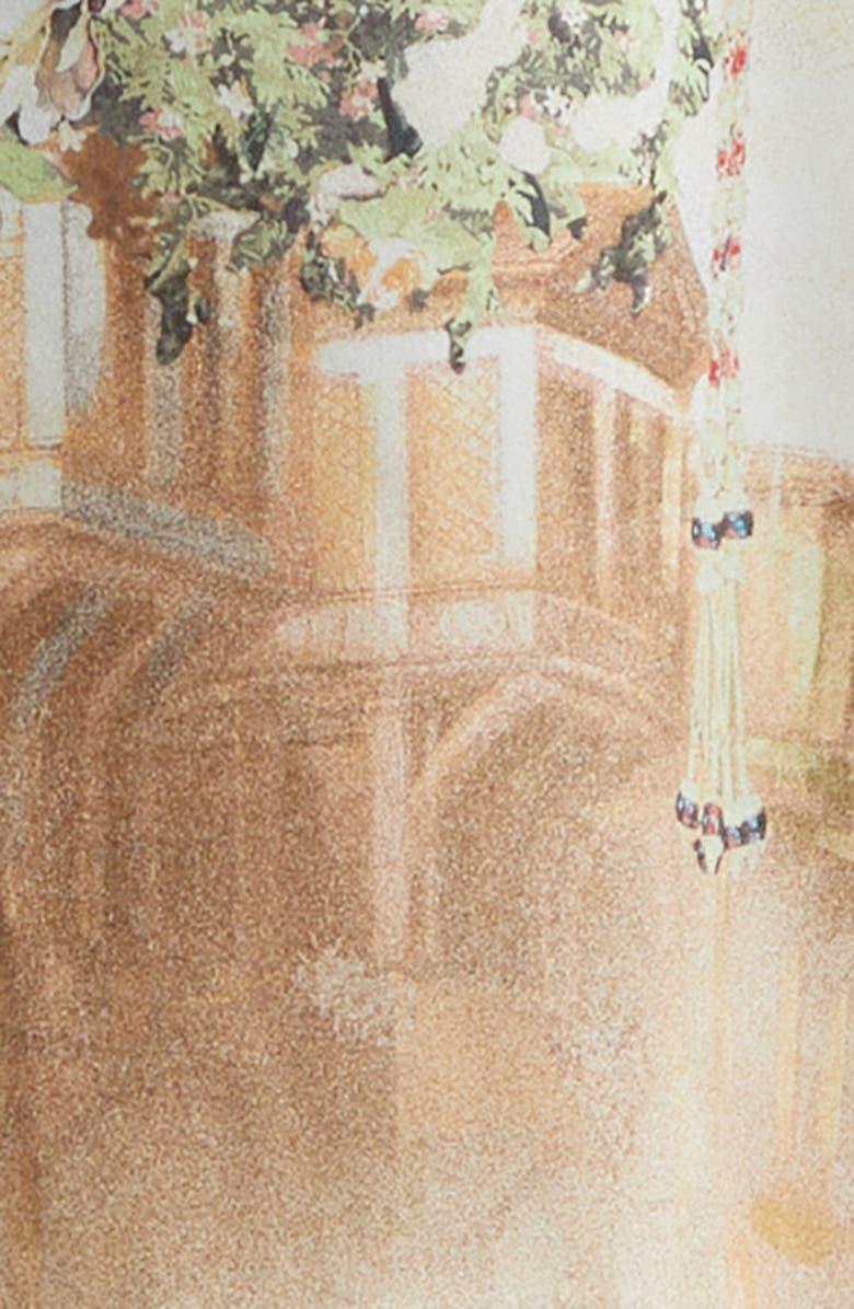 Camilla Twilight in Istanbul Long Sleeve Silk Satin Shirtdress, Alternate, color, Twilight In Istanbul