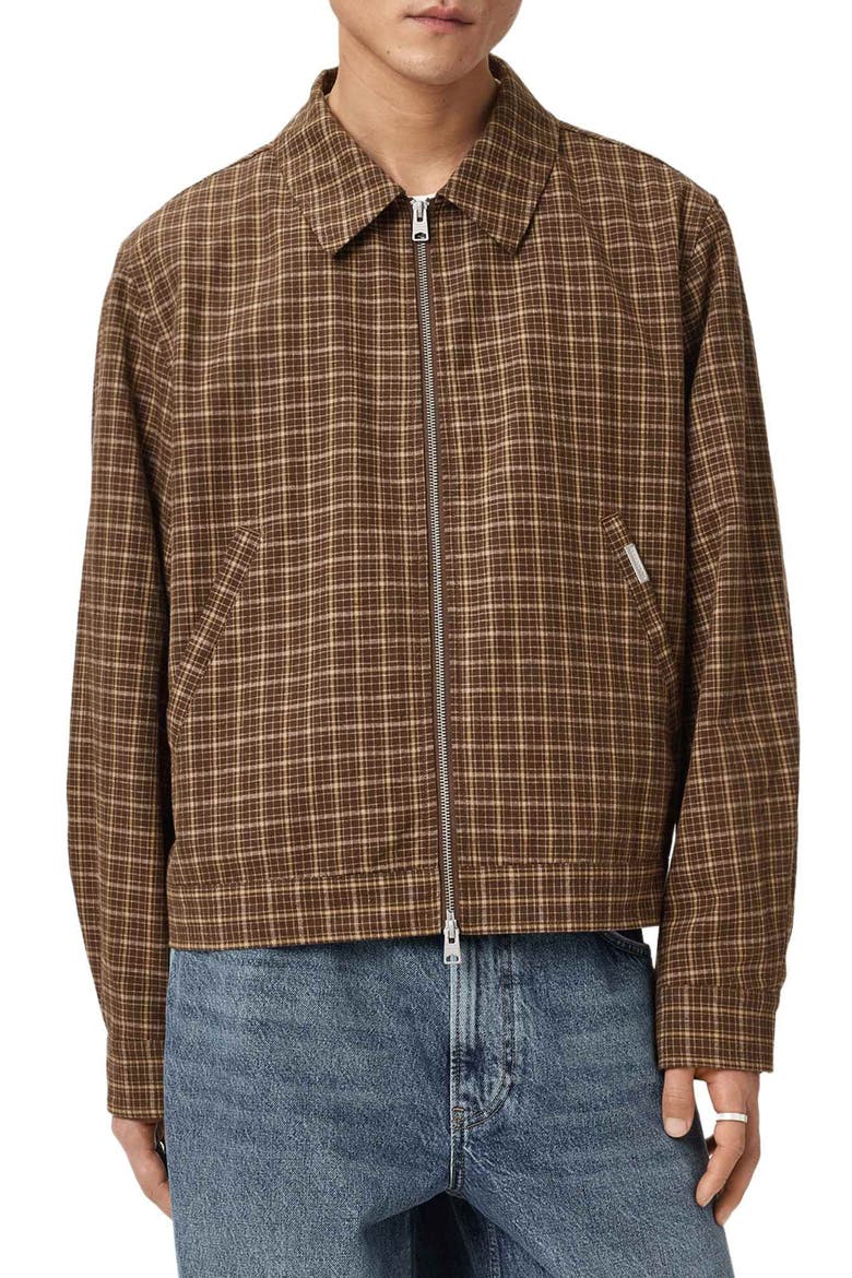 Lakeshaw Plaid Jacket, Alternate, color, MORASS BROWN