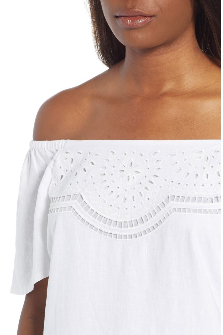 Radial Rays Sundress, Alternate, color, WHITE