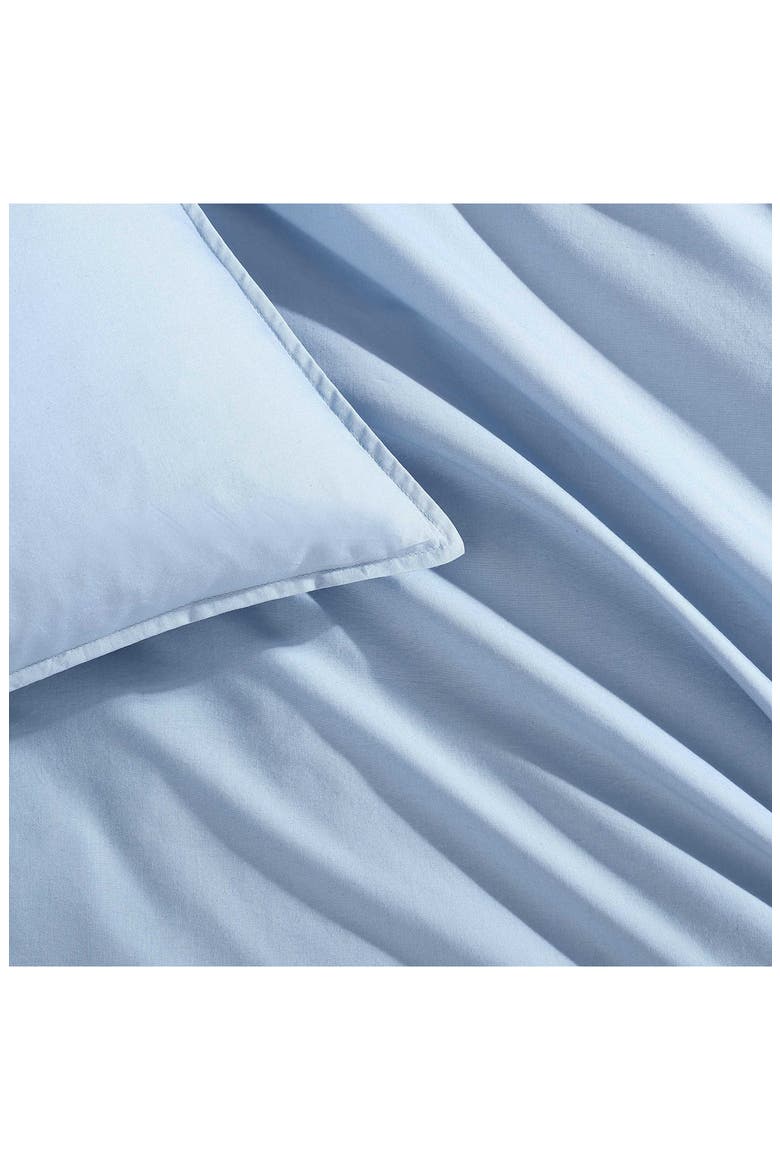Washed Percale Duvet Cover & Sham Set, Alternate, color, CHAMBRAY BLUE