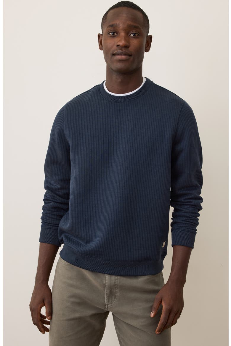 Corbet Vertical Quilted Sweatshirt, Alternate, color, NAVY