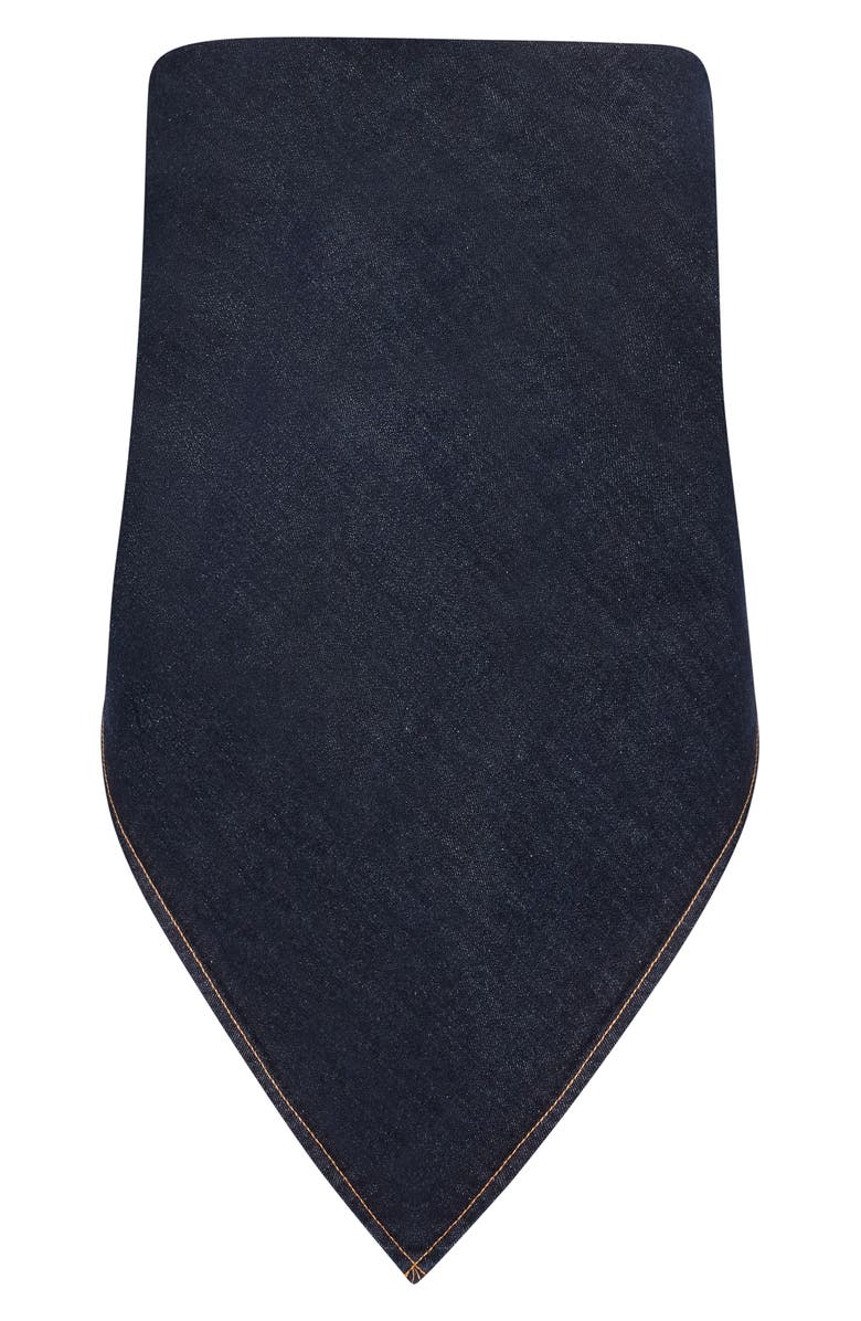 LIONESS New York Strapless Denim Bandana Top, Alternate, color, Indigo