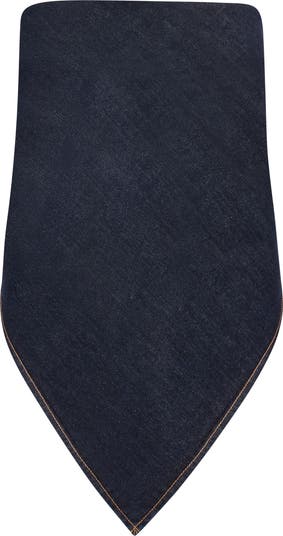 New York Strapless Denim Bandana Top