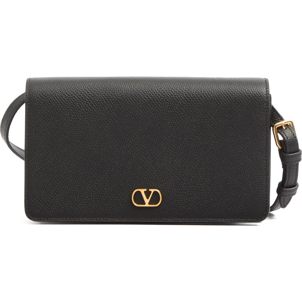 Valentino Garavani Valentinogaravani Vlogo Signature Shoulder Bag In Black