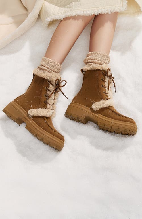 Vivaia Faux Fur Water-repellent Lightweight Warm Boots In Brown