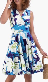 LASCANA Sleeveless Wrap Look Dress