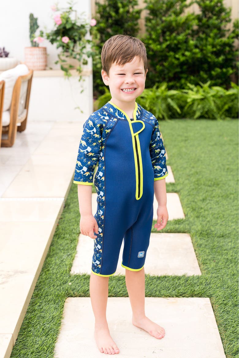 Kids Neoprene Shorty Wetsuit, Alternate, color, Turtle Tide