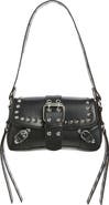 BP. Buckle Rivet Faux Leather Shoulder Bag