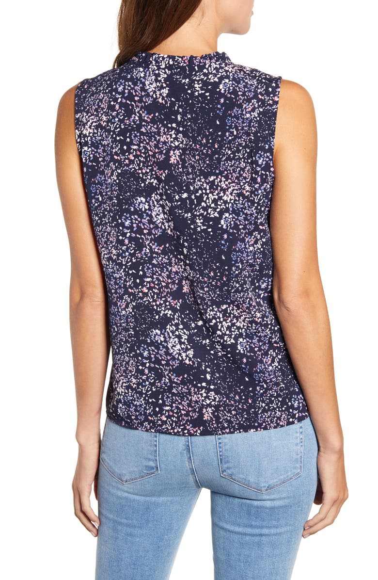 Bobeau Gabrielle Print Tie Front Top, Alternate, color, 