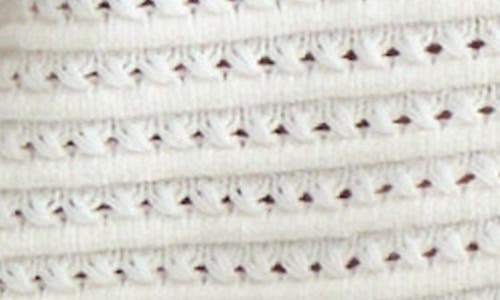 Kasper Pointelle Stitch Button-up Cardigan In White