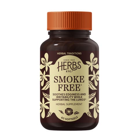 Smoke Free - Support While Quitting - Healthy Respiratory System Support - Aids Against Edginess & Unpleasant Attitudes - 60 Softgels (60 Servings)