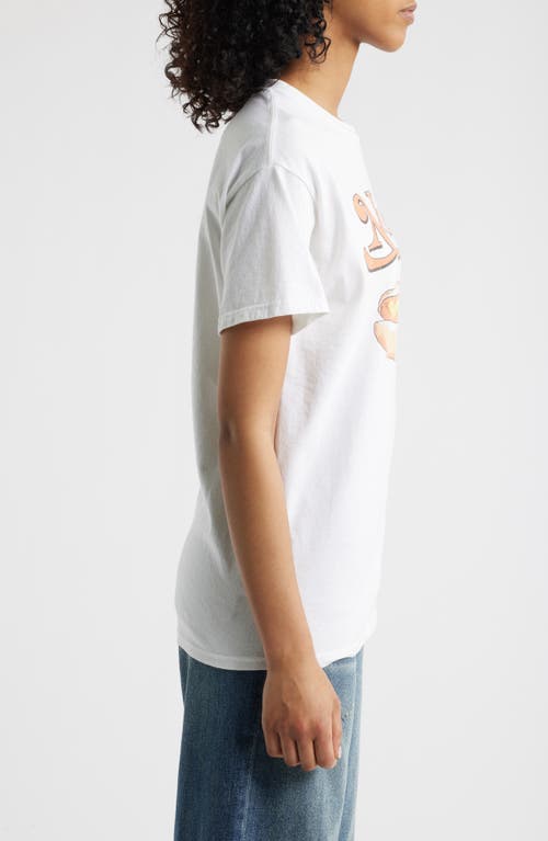 Junk Food New York Hot Dog Cotton Graphic T-shirt In White