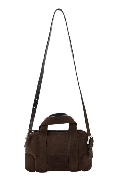 Ares Compact Suede Crossbody Bag