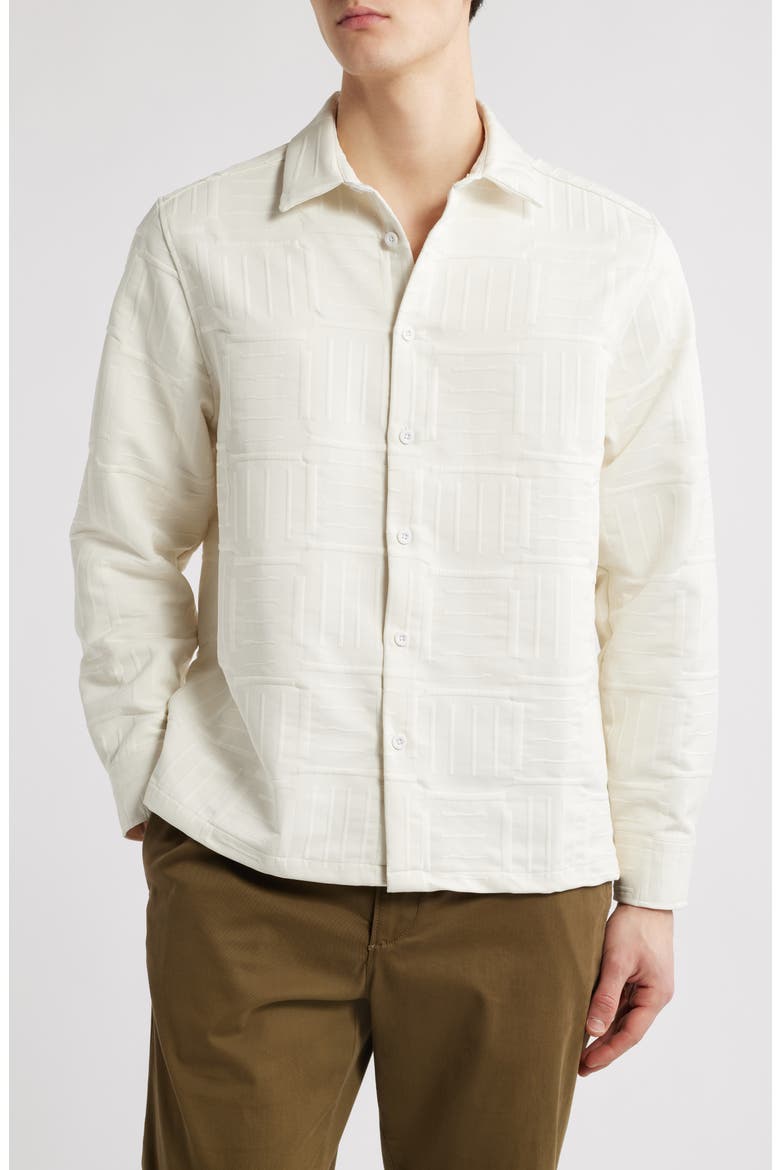Ladder Pearce Oversize Shirt, Main, color, ECRU