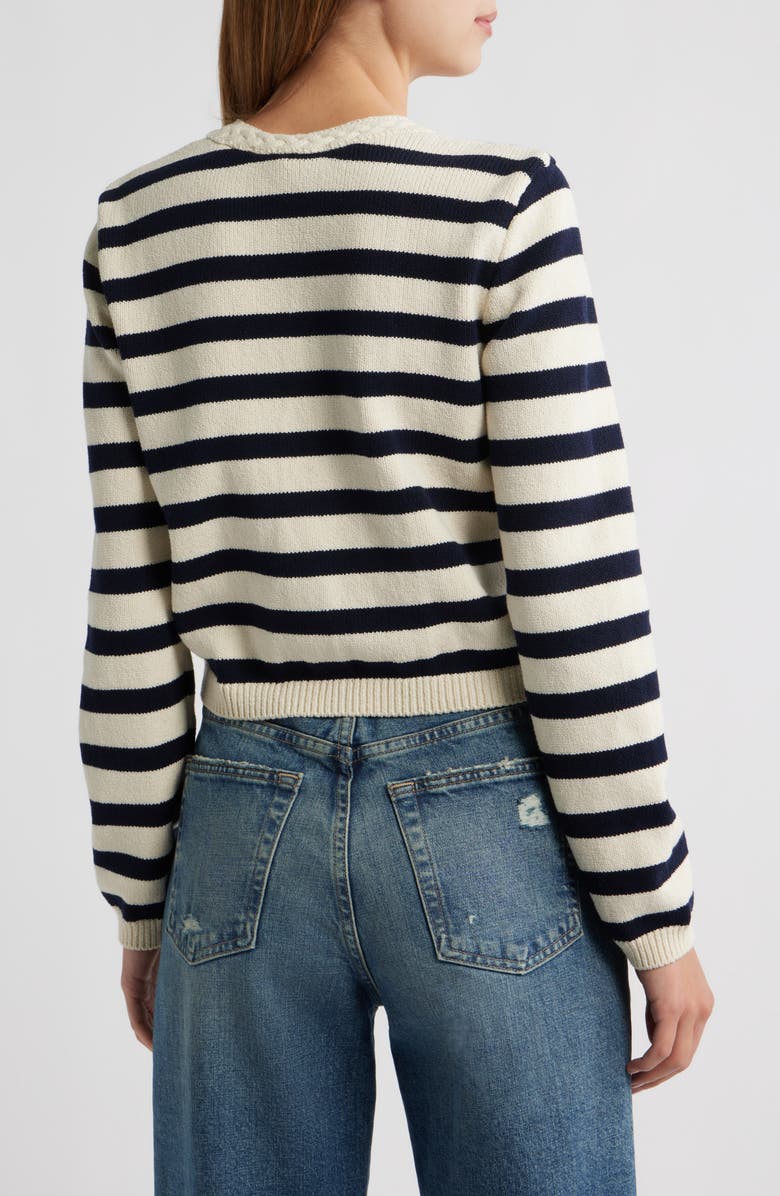 FRAME The Harbor Cardigan, Alternate, color, Navy Multi