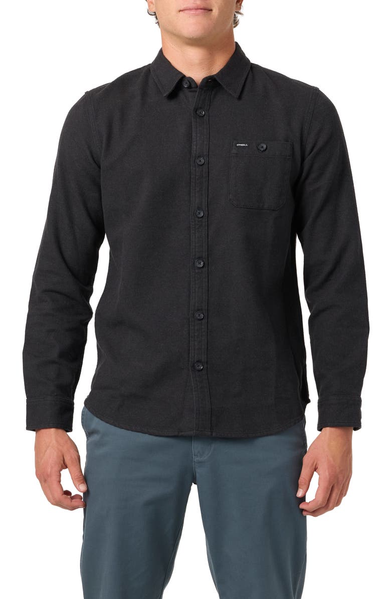 O'Neill Regent Flannel Button-Up Shirt, Main, color, Phantom