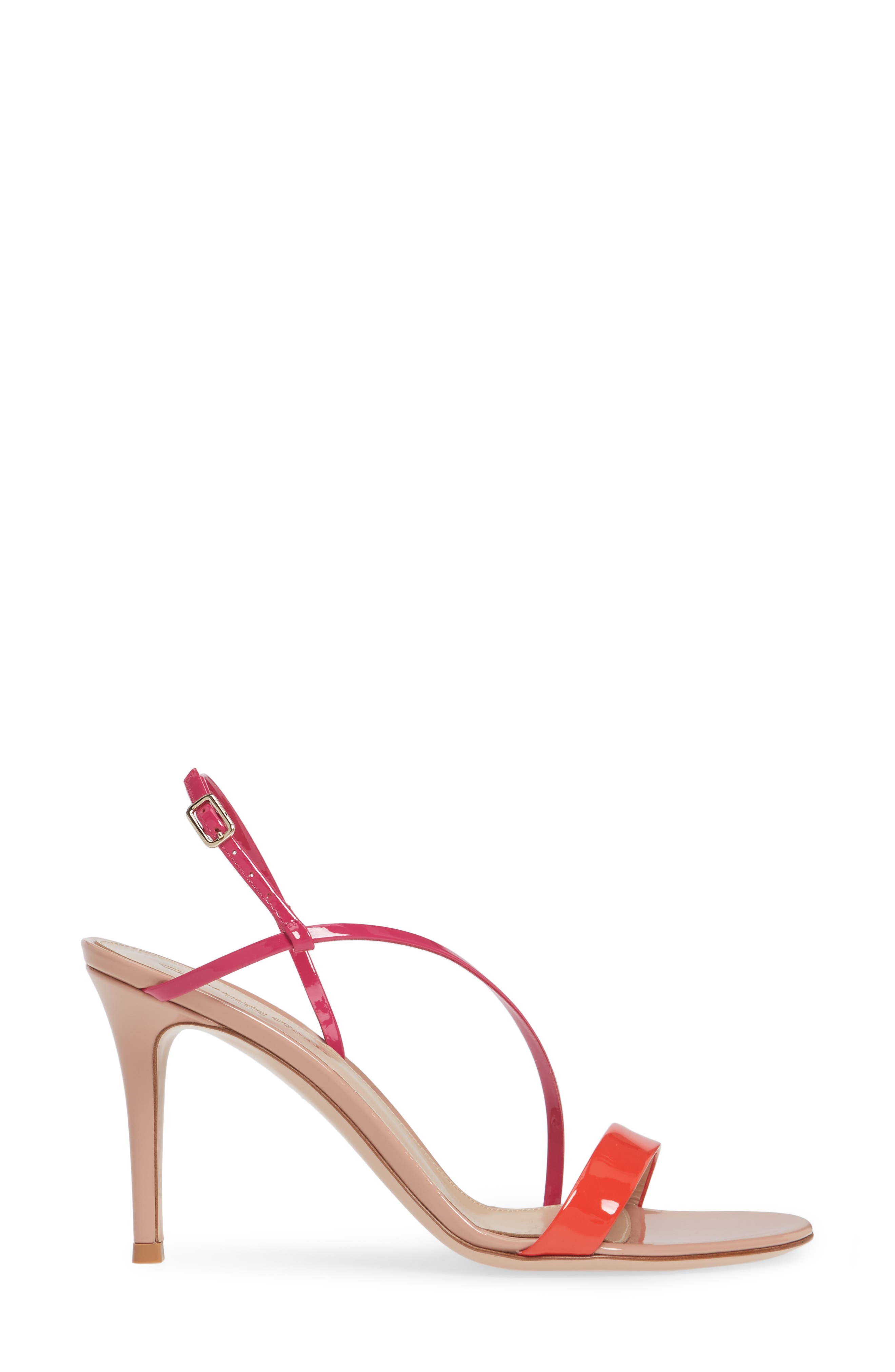 Gianvito Rossi Asymmetrical Strap Sandal, Alternate, color, 