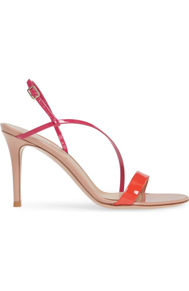 Gianvito Rossi Asymmetrical Strap Sandal, Alternate, color,