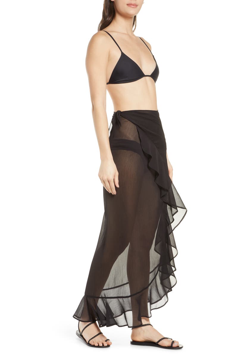 Chelsea28 Ruffle Chiffon Sarong Skirt, Alternate, color, 