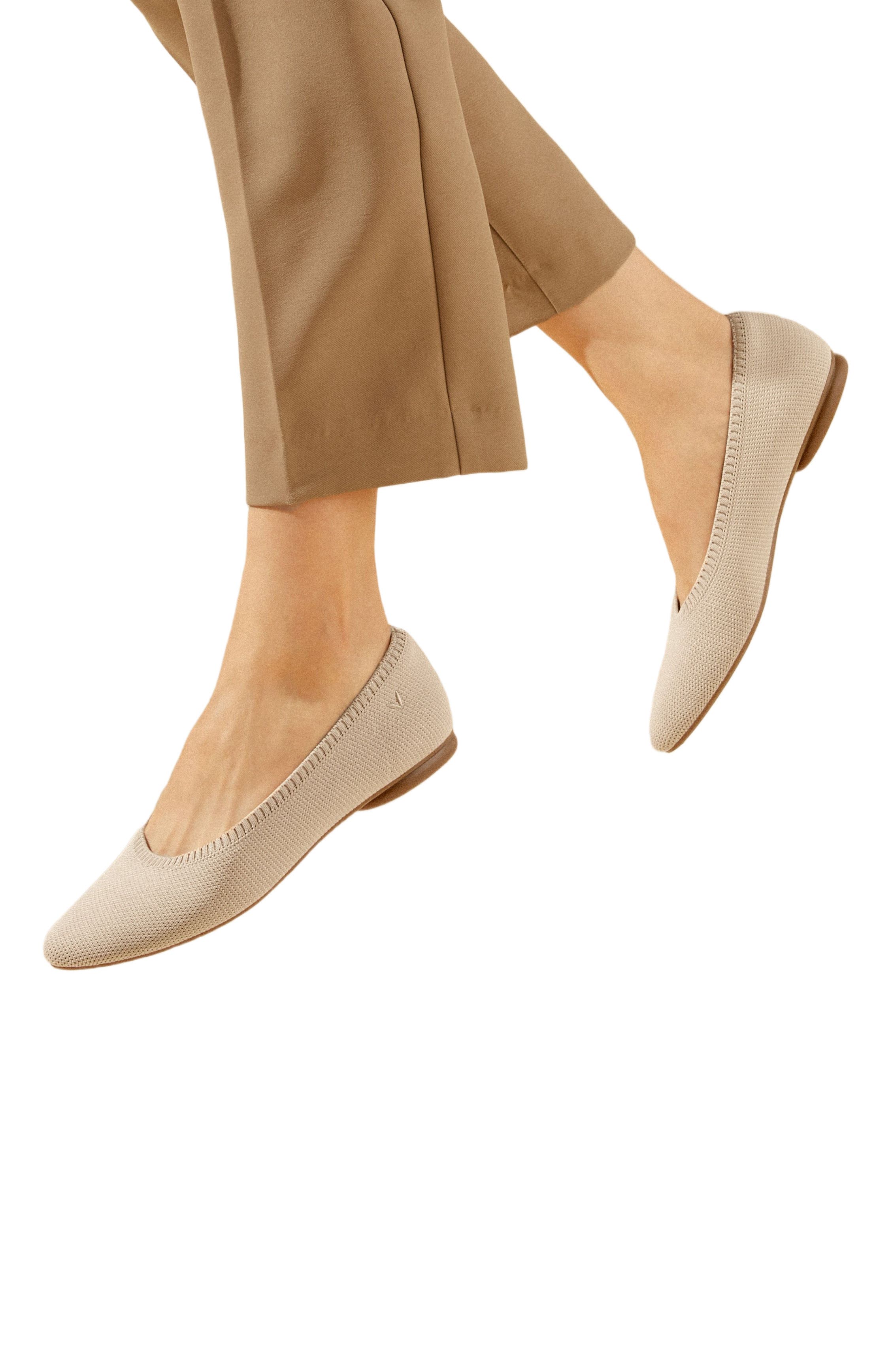 VIVAIA Almond-Toe Ballet Flats, Alternate, color, Almond