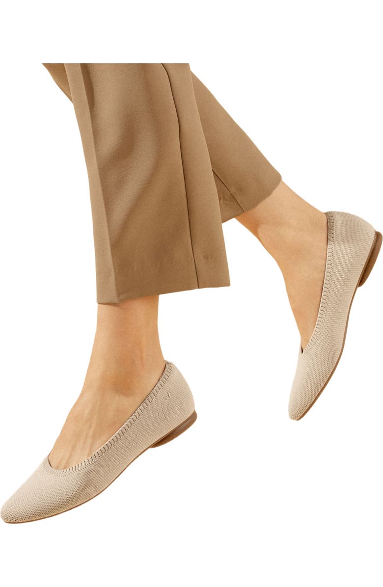 VIVAIA Almond-Toe Ballet Flats, Alternate, color, Almond
