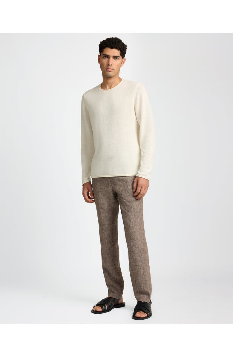 Onia Linen Cashmere Rollneck Sweater, Alternate, color, White