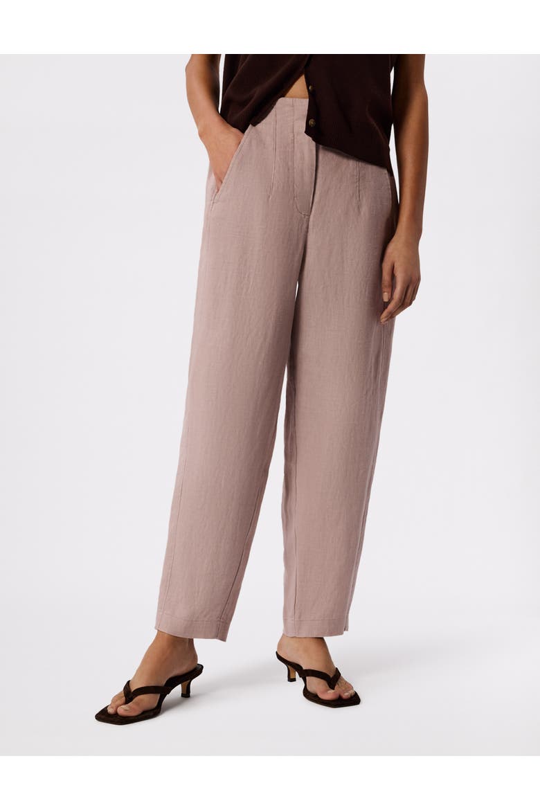 Linen Barrel Leg Trouser, Main, color, Dusty Pink