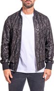 Maceoo Ascension0010 Foil Print Leather Jacket