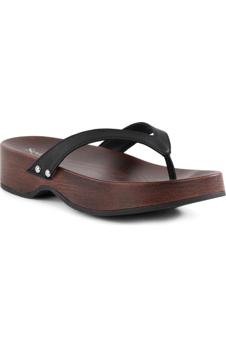 Seychelles Dreaming Out Loud Platform Flip Flop, Main, color, Black