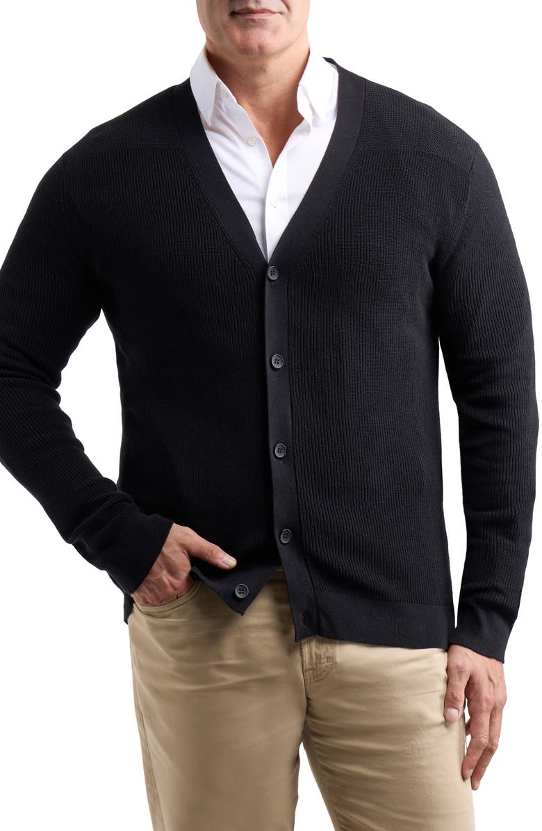 XRAY V-Neck Sweater Cardigan, Main, color, Black