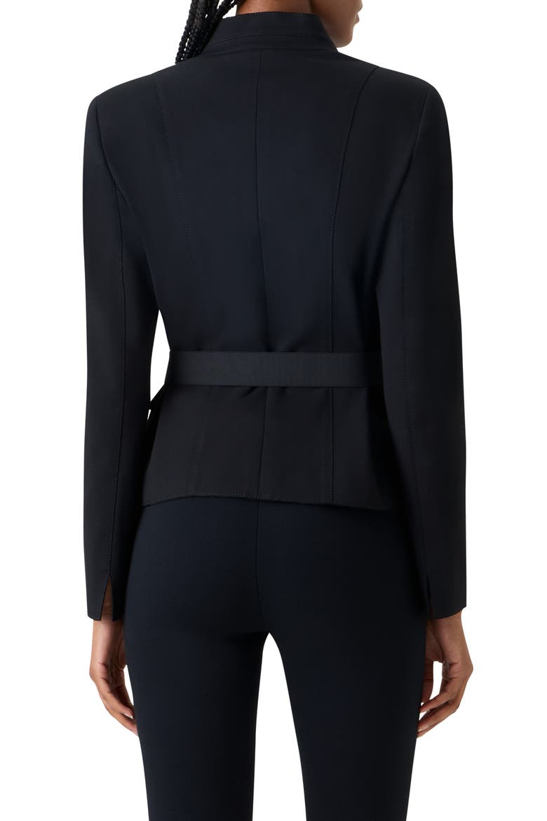 Fitted Signature Jersey Blazer, Alternate, color, BLACK