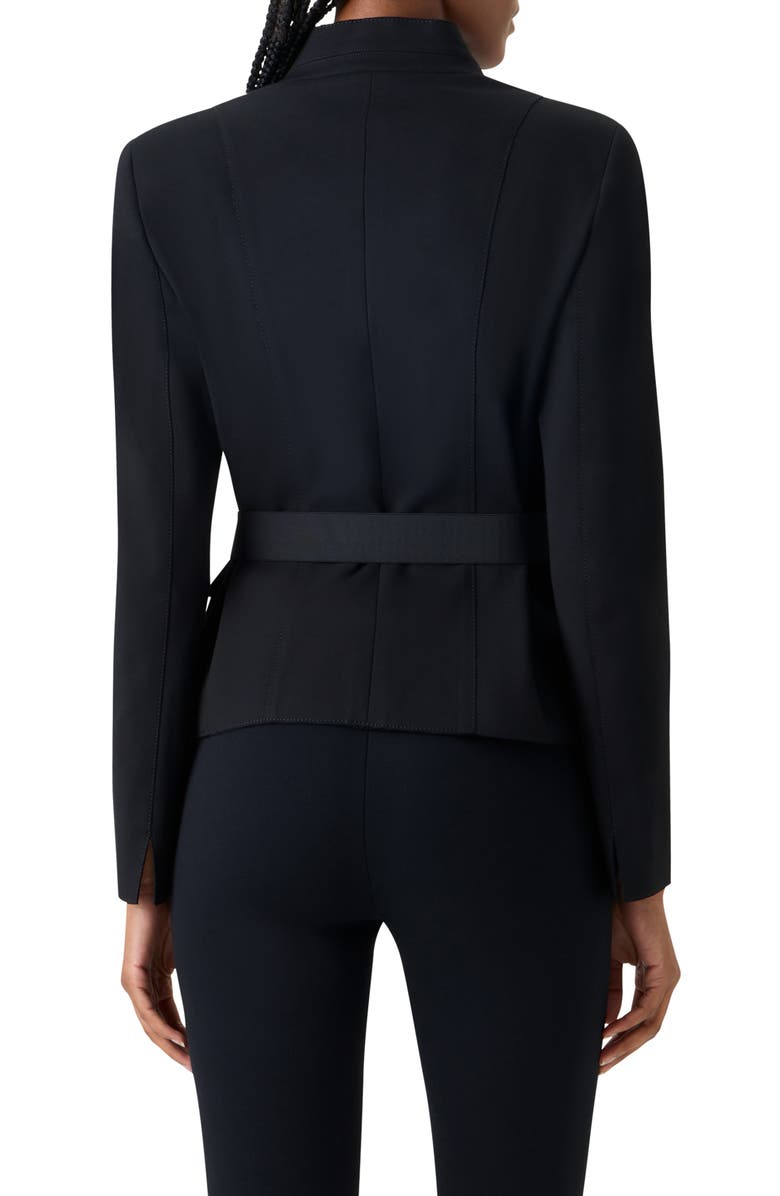 Akris punto Fitted Signature Jersey Blazer, Alternate, color, Black