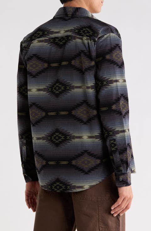 Mason Printed Cotton Corduroy Button-Up Shirt