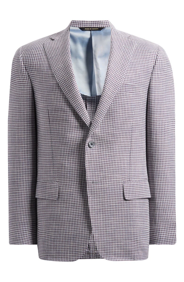 Heritage Gold Purple Houndstooth Wool Blend Sport Coat, Alternate, color, Purple