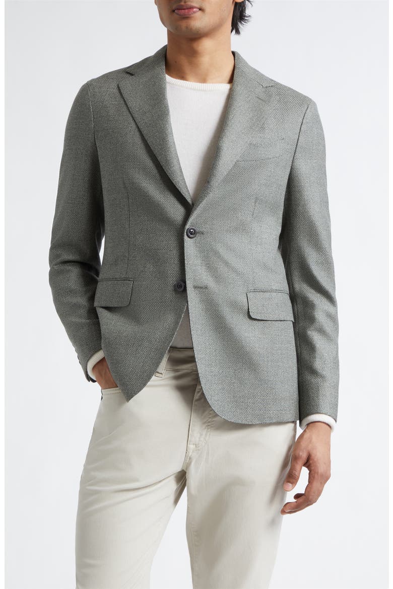 Dover Hopsack Virgin Wool Blazer, Main, color, SAGE GREEN