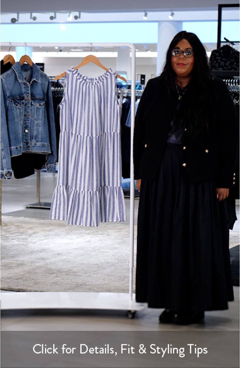 Saison Sleeveless Tiered Linen & Cotton Dress, sales video thumbnail