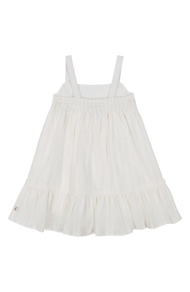 Calvin Klein Kids' Metallic Stripe Babydoll Dress, Alternate, color, 