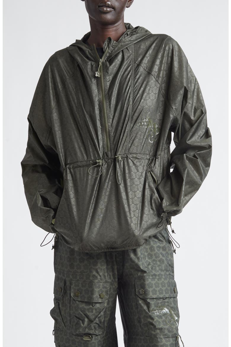 x The North Face Wind Pullover Jacket, Main, color, FOREST NIGHT GREEN