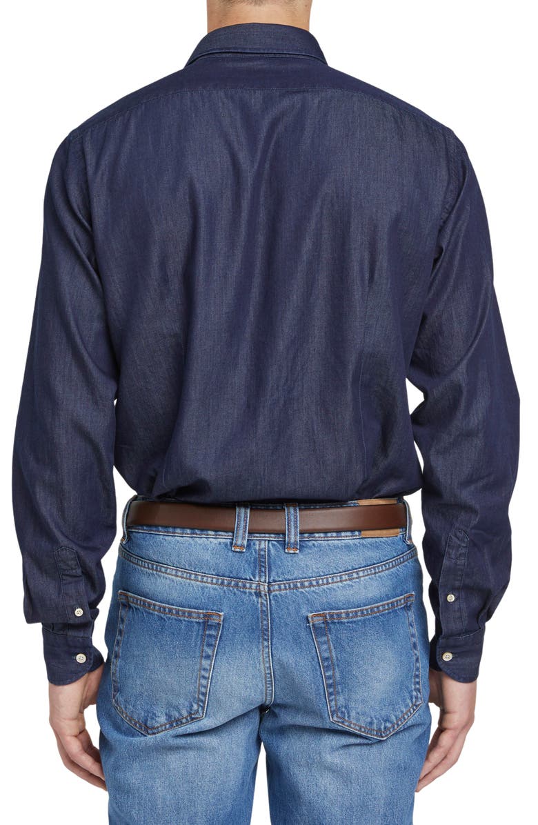 Boglioli Chambray Button-Up Shirt, Alternate, color,