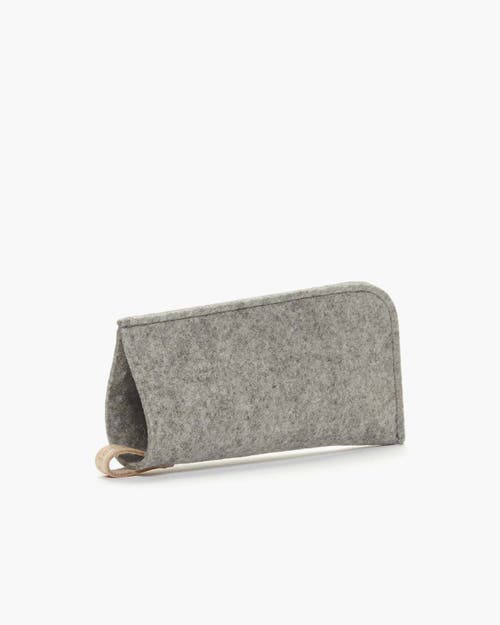 Graf & Lantz Graf Lantz Classic Merino Wool Eyeglass Sleeve In Granite Vachetta