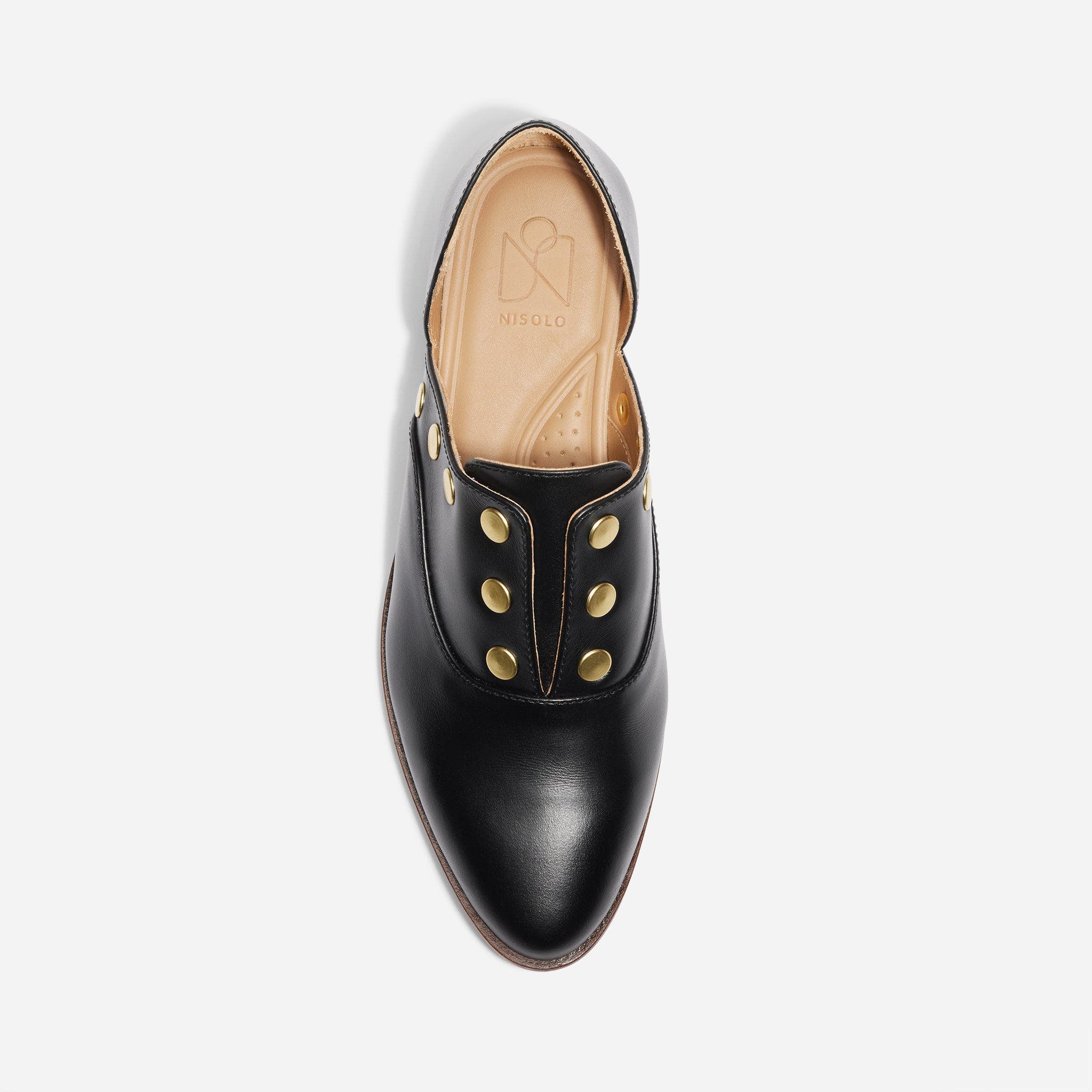Emma d'Orsay Studded Oxford, Alternate, color, Black Studded