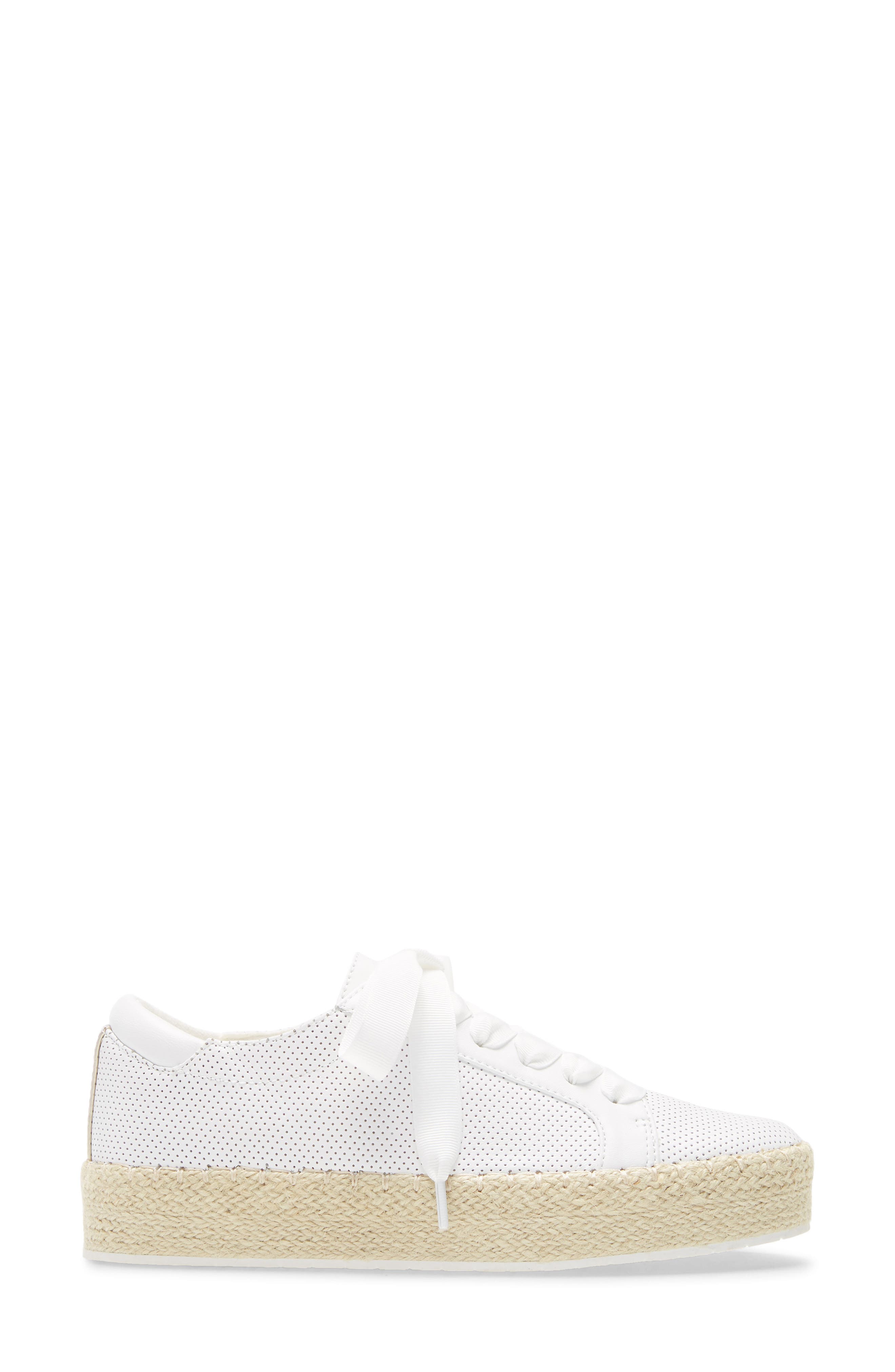 Kamspadrille Platform Sneaker, Alternate, color, WHITE LEATHER