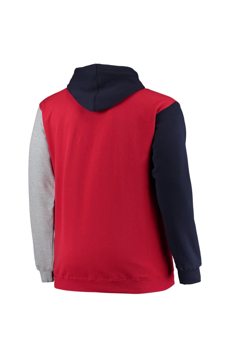 PROFILE Men's Navy/Red New England Patriots Big & Tall Pullover Hoodie, Alternate, color, 