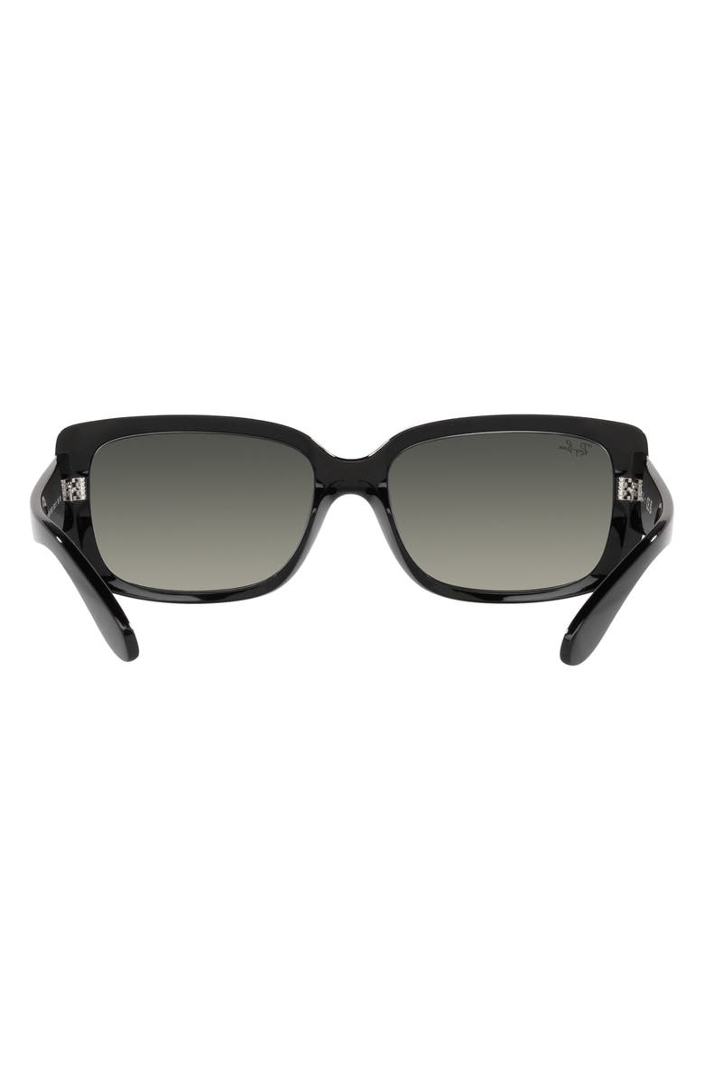 Ray-Ban 55mm Gradient Pillow Sunglasses, Alternate, color, Black