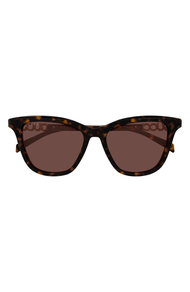 Gucci 52mm Cat Eye Sunglasses, Main, color, Havana