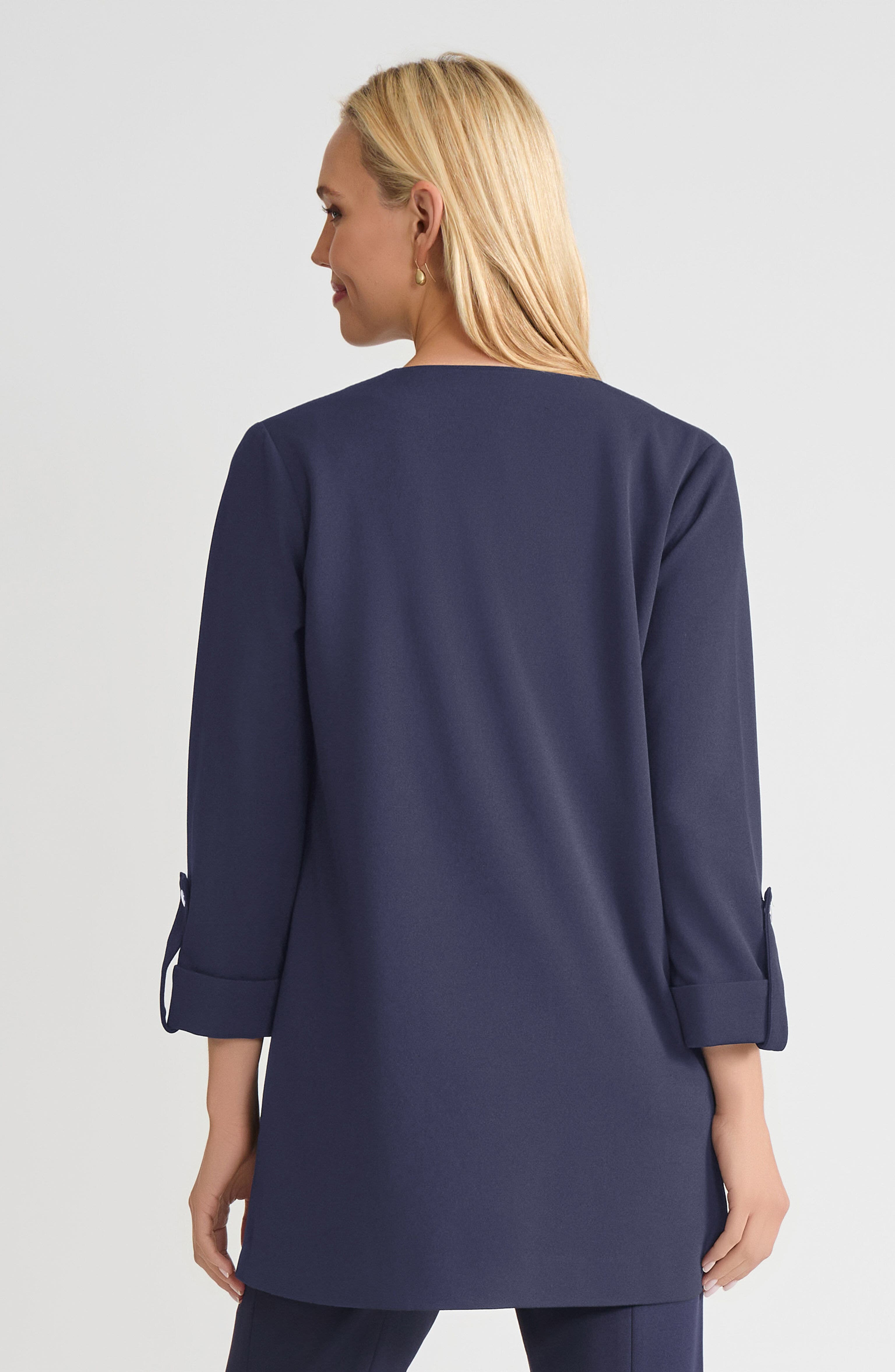 Heritage Lightweight Stretch Deco Crepe Wing Collar Jacket - image 4
