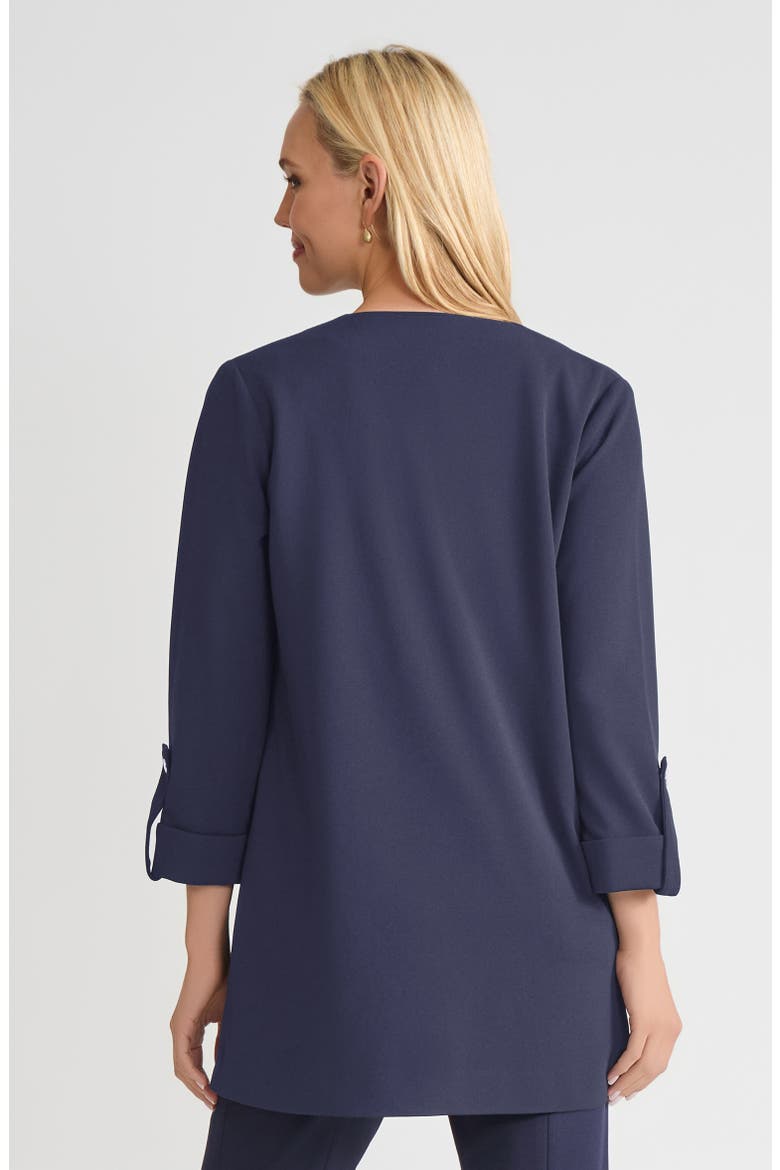 Heritage Lightweight Stretch Deco Crepe Wing Collar Jacket, Alternate, color, Indigo