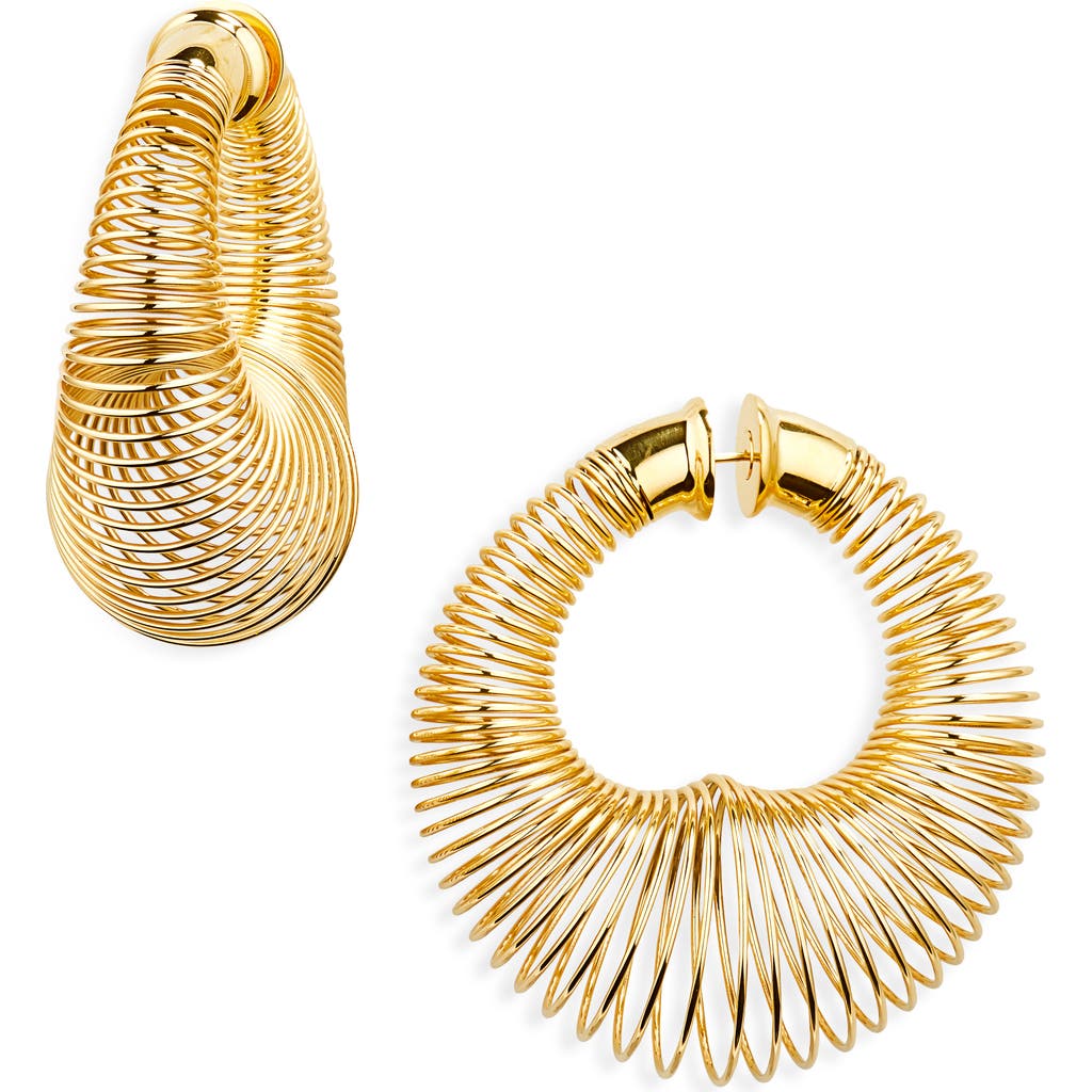 Alaïa Spiral Small Hoop Earrings In Gold