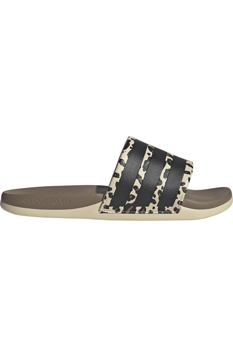 adidas Gender Inclusive Adilette Comfort 2.0 Slide Sandal, Alternate, color, Crystal Linen/ Black/ Linen